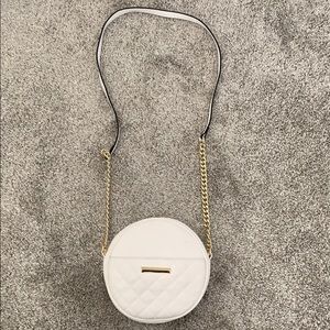 Fashionable white crossbody purse